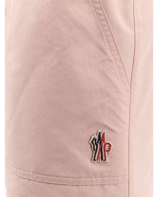 Moncler Pink Nylon Knee-Length Shorts