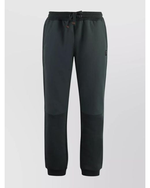 Parajumpers Gray Ribbed Cuffs Nylon Track Pants for men