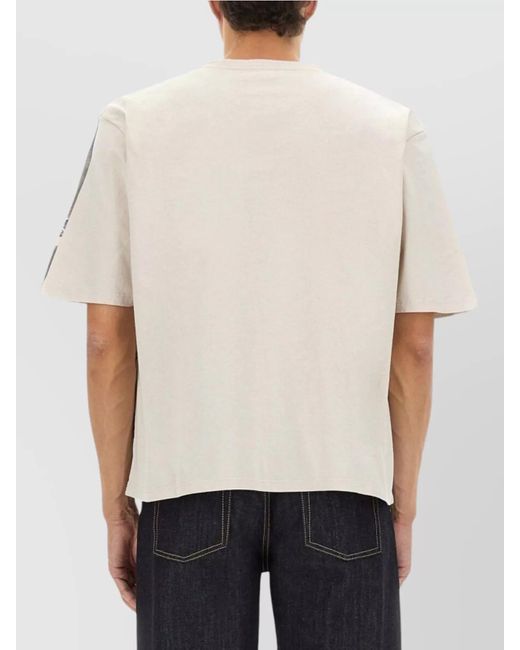 McQueen Gray Cropped Cotton T-Shirt for men