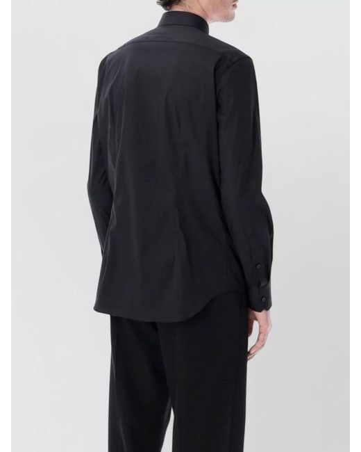 Xacus Blue Tailor Fit Stretch Cotton Long Sleeve Shirt for men