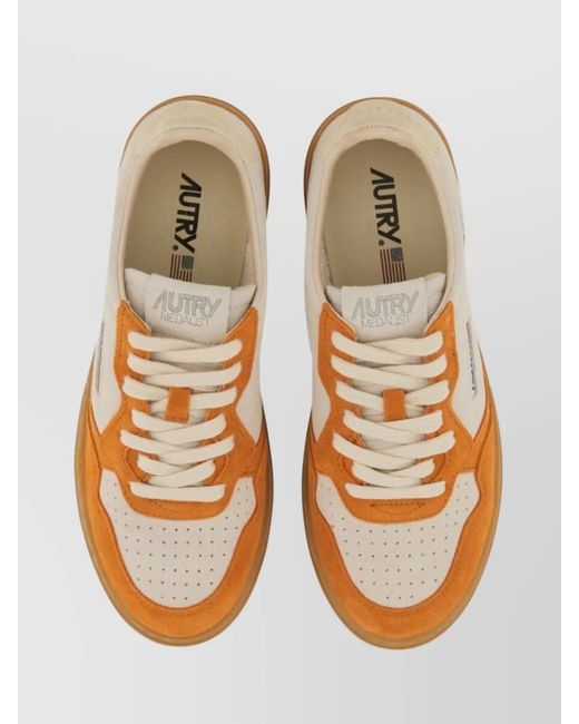 Autry Metallic Leather Low-Top Sneakers