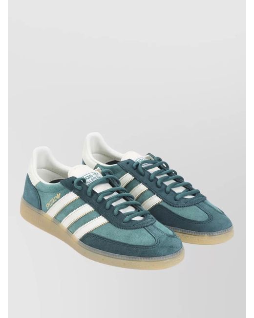 Adidas Blue Handball Spezial Low Top Suede Sneakers for men