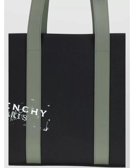 Givenchy Black Cotton Shoulder Bag Rectangular Shape Handles for men