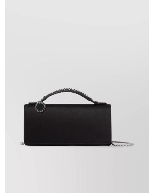 Stella McCartney Black Falabella Eco Satin Shoulder Bag