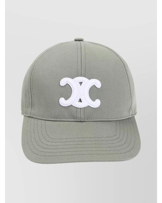 Céline Gray Triomphe Baseball Cap Curved Brim