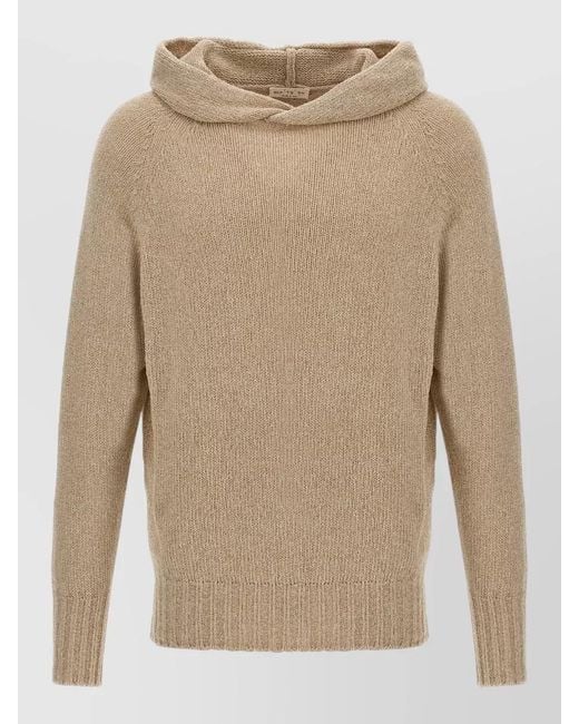 Ma'ry'ya Natural Hooded Knit Sweater Long Sleeve Design for men