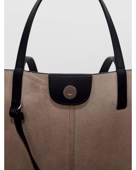 Emporio Armani Black Leather Shoulder Bag