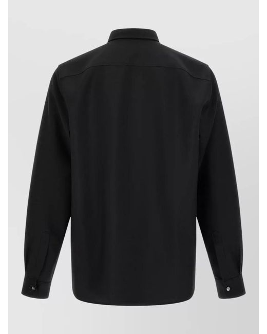 Jil Sander Black 240 Shirt Long Sleeves Straight Cut for men