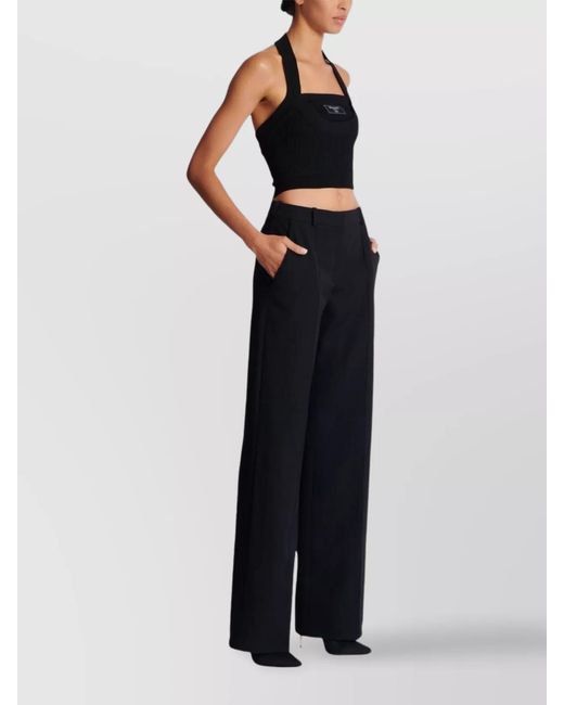 Balmain Blue Straight-Leg Trousers