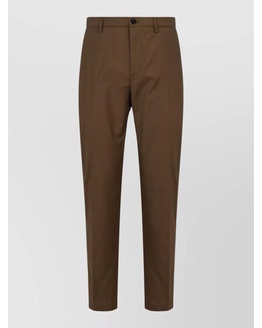 Department 5 Brown Idol Chino Pants Belt Loops Pockets for men