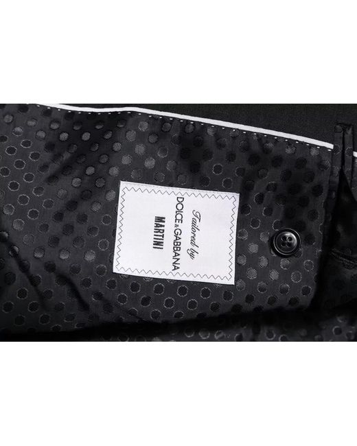 Dolce & Gabbana Black Virgin Wool Slim-Fit Single-Breasted Blazer for men