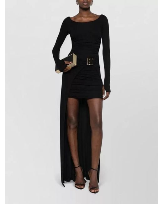 Elisabetta Franchi Black Knee-Length Dress