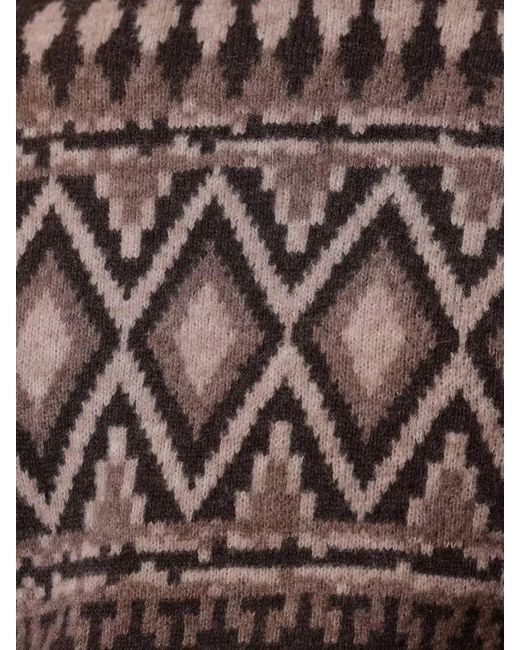 Ballantyne Multicolor Geometric Intarsia Wool Jumper for men