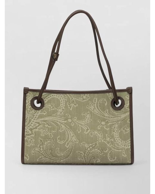Etro Multicolor Shopping Eyes Medium Tote Bag Dual Handles