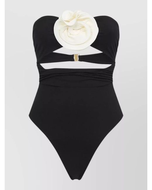 LaRevêche Black Hegra Strapless One Piece Cut Out