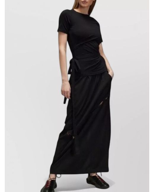 Y-3 Black Crew Neck Short Sleeve Top
