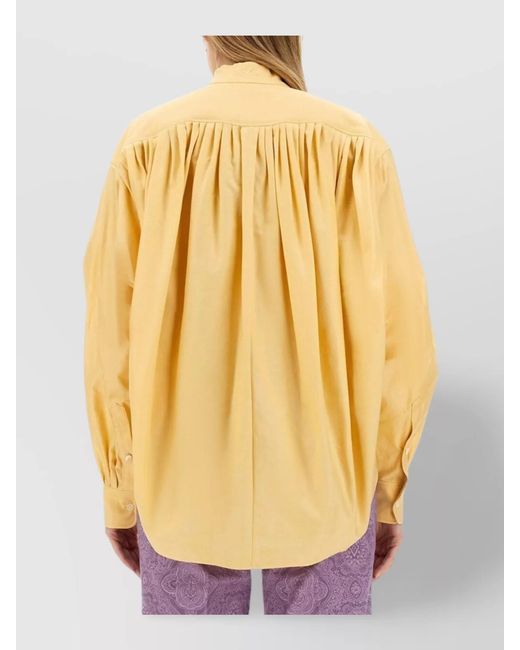 Etro Purple Cotton Poplin Regular-Fit Shirt