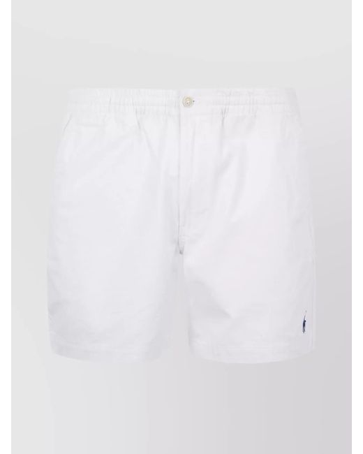 Polo Ralph Lauren White Front Flat No Subclass Shorts for men
