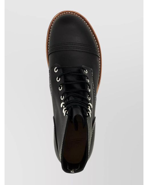 Red Wing Black Leather Iron Ranger Ankle Boots for men
