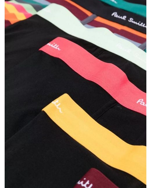 Paul Smith Black Low-Rise Striped Underwear Elastic Waistband for men