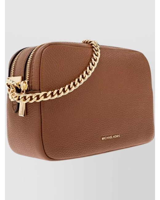 Michael Kors Brown Bryant Leather Shoulder Bag