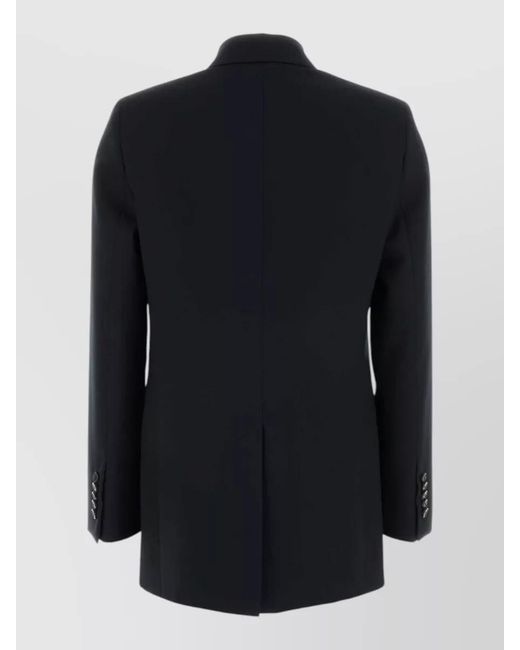 Gucci Black Wool Blazer Tailored Cut Button Detailing