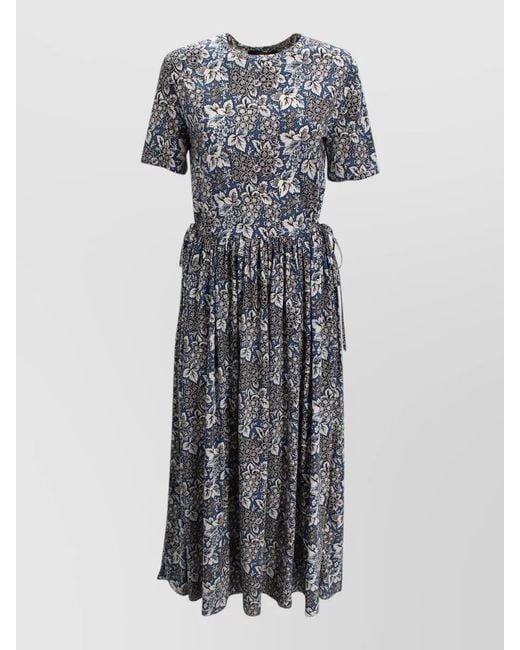 Weekend by Maxmara Gray Fascino Long Cotton Dress A Line
