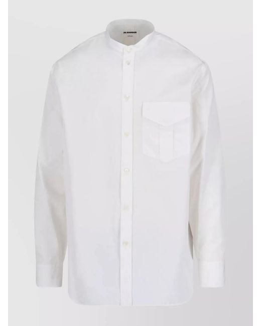 Jil Sander White Cotton Shirt for men