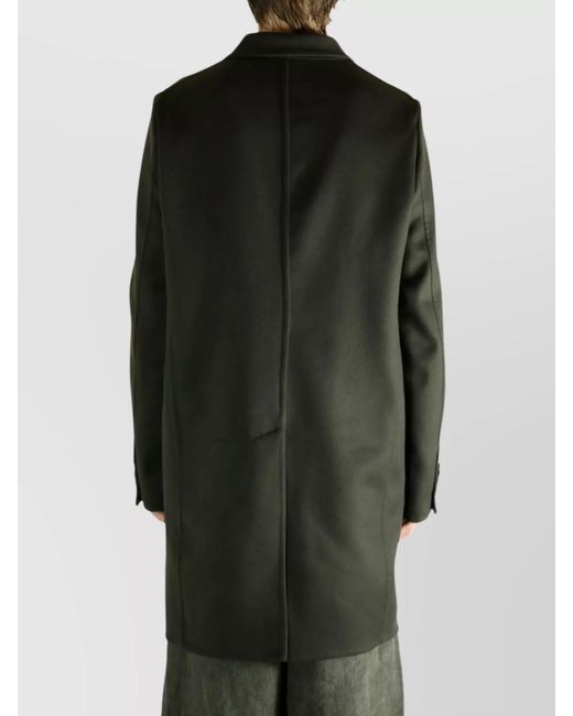 Givenchy Black Wool Cashmere Single Breasted Coat for men