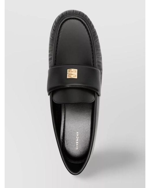 Givenchy Black Leather 4G Loafers