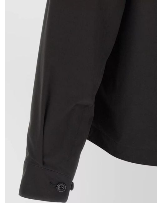 C P Company Black Polyester Metropolis Overshirt for men