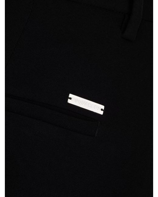 DSquared² Black Wide-Leg Trousers