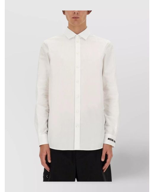 Moschino White Cotton Shirt for men