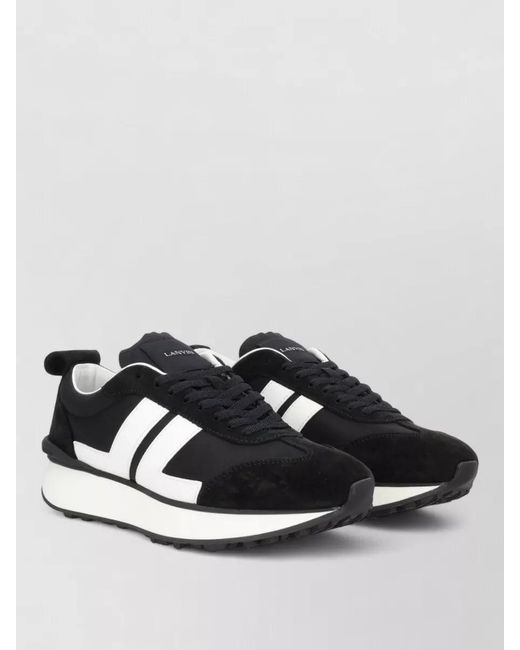 Lanvin Black Leather Low-Top Sneakers