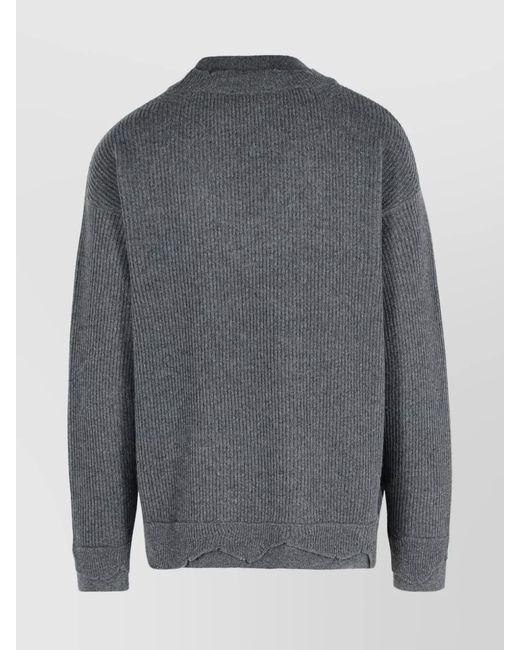 Laneus Gray Nylon Jumper for men