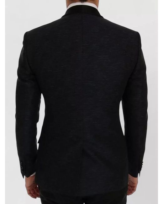 Dolce & Gabbana Black Silk Slim-Fit Dinner Jacket for men