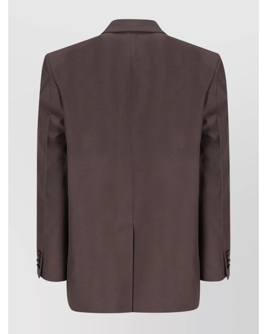 Gucci Brown Double-Breasted Polyester Blazer for men