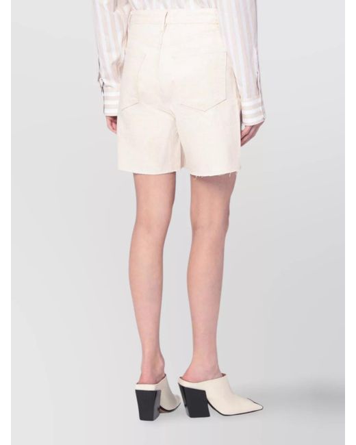 FRAME White Denim Knee-Length Bermuda Shorts