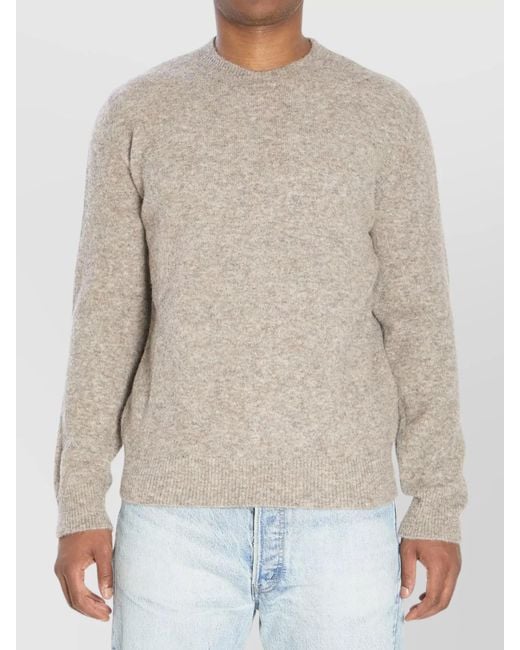 Barena Natural Alpaca-Blend Ribbed Crew-Neck Jumper for men