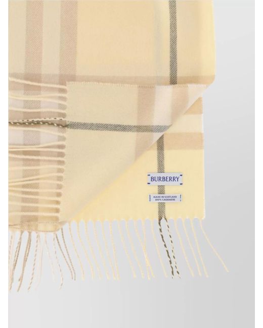 Burberry Natural Embroidered Cashmere Scarf