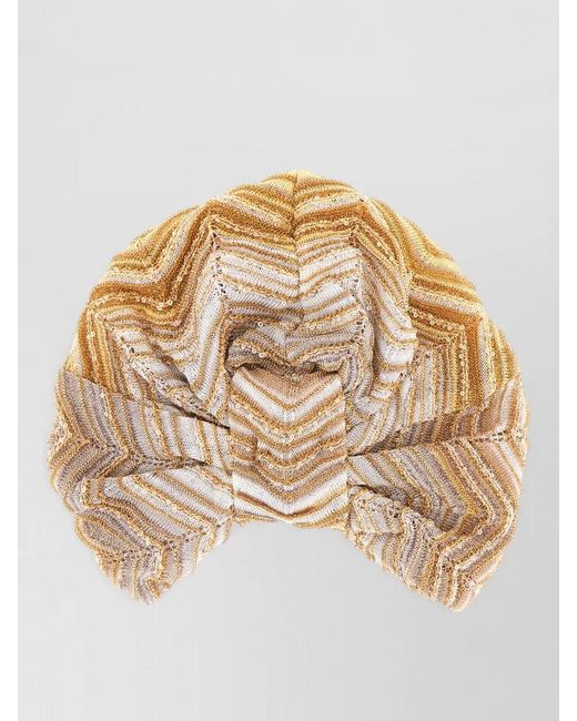 Missoni Viscose Blend Head Wrap Sequined Metallic