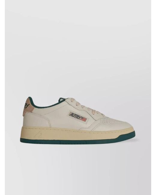 Autry White Leather Low-Top Sneakers for men