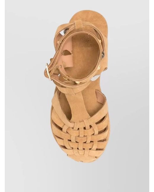 Ancient Greek Sandals Natural Karina Flat Sandals Ankle Strap