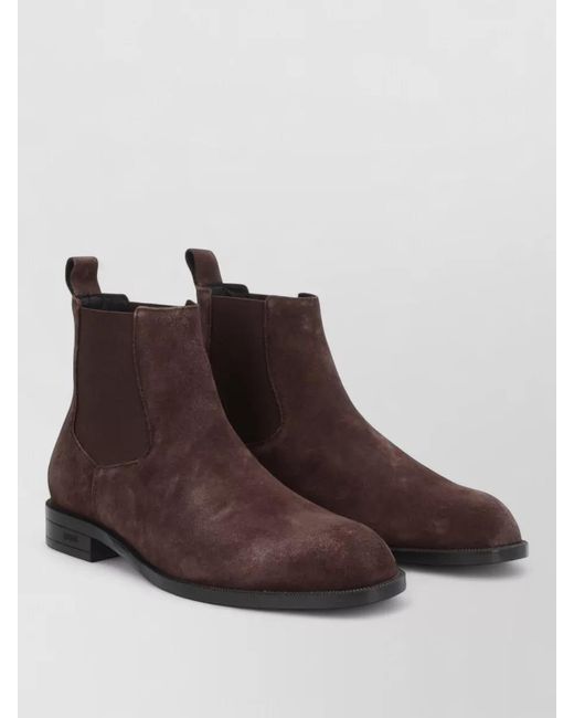 Boss Brown Leather Boots for men