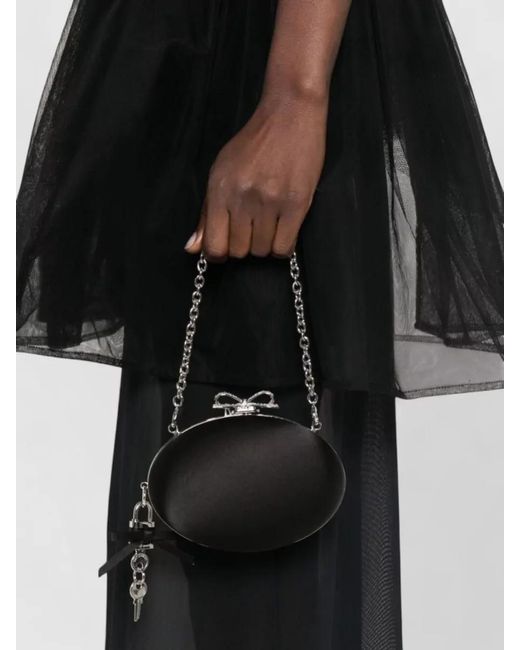 Self-Portrait White Satin Clutch