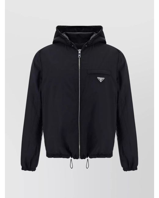 Prada Black Nappa Leather Reversible Jacket for men