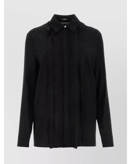 Versace Black Silk Crepe Shirt for men