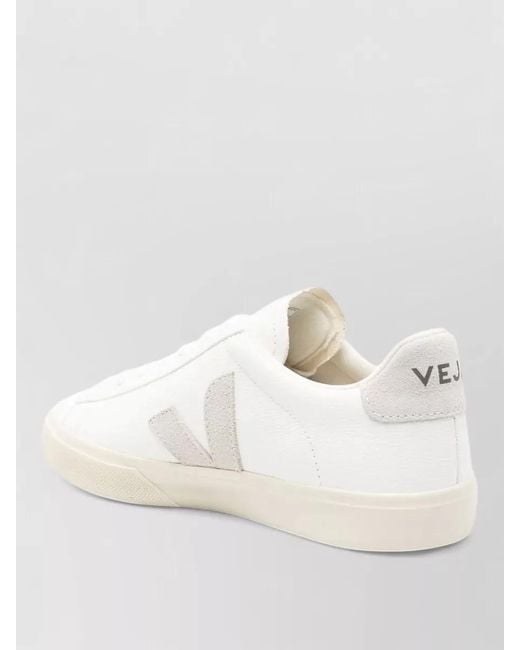 Veja Natural Lace Up Chromefree Leather Sneakers