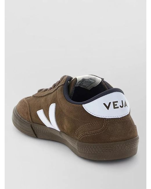 Veja Brown Leather Volley Sneakers for men