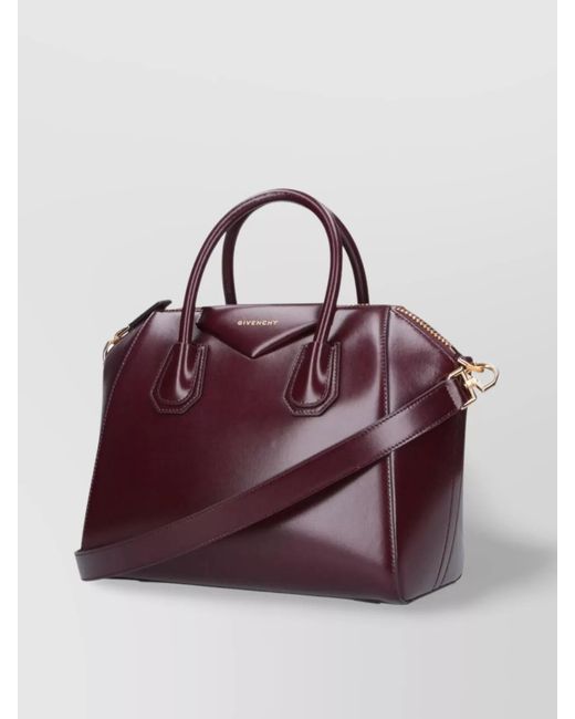 Givenchy Purple Antigona Small Leather Shoulder Bag